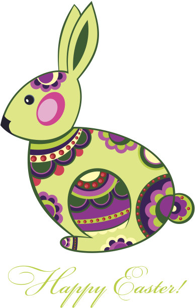 复活节兔子卡片图片下载