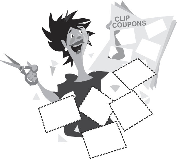 女人剪优惠券图片下载