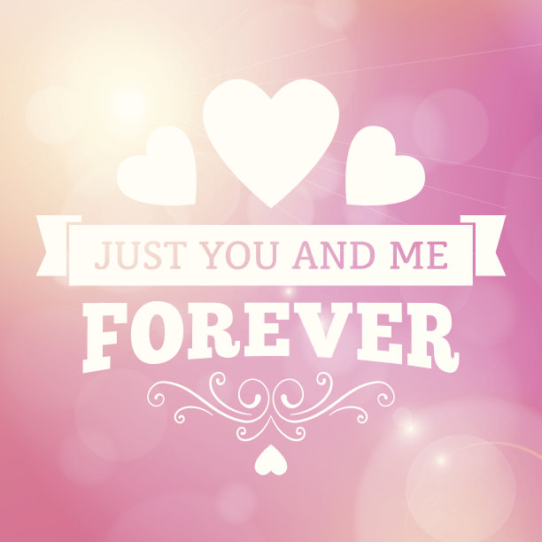 情人节印刷鲜艳的海报图片下载