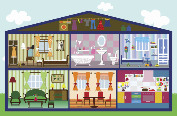 剪短发的可爱房子图片下载