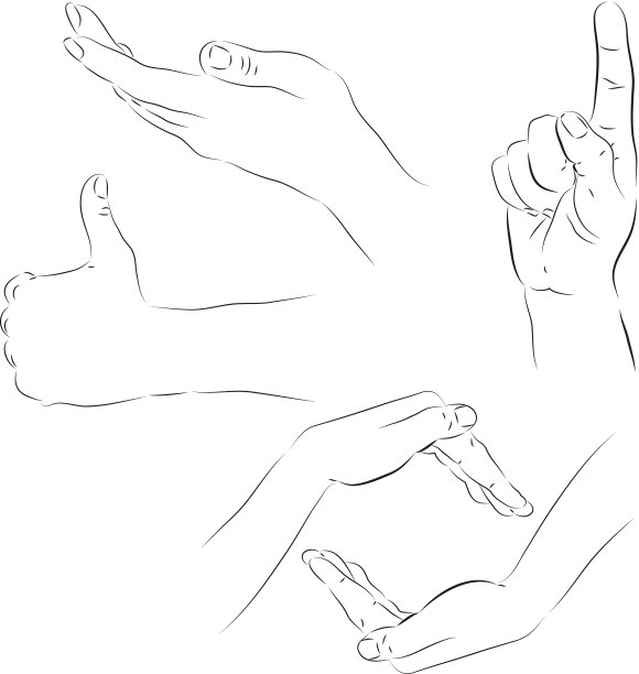 手的草图图片下载
