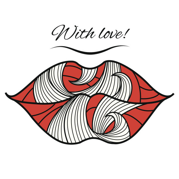 嘴唇贺卡图片下载