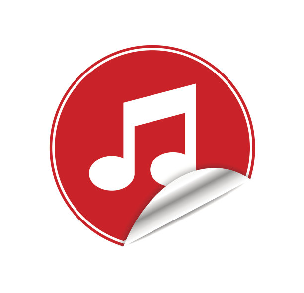 红色标签的音乐图片下载