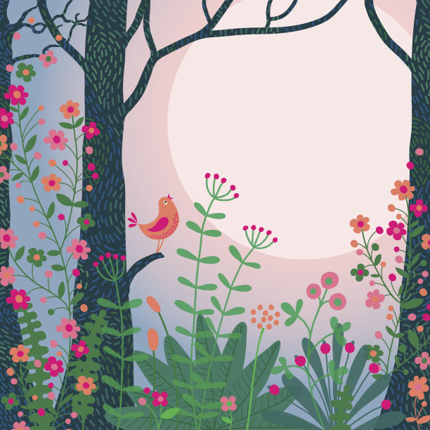 森林景观。素材图片