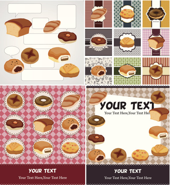 卡通面包卡图片下载