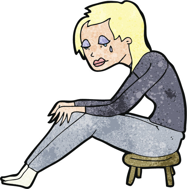 卡通哭泣的女人图片下载