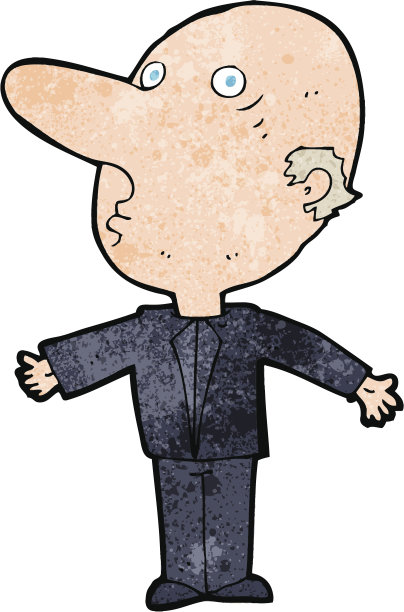 卡通迷茫的中年男子图片下载