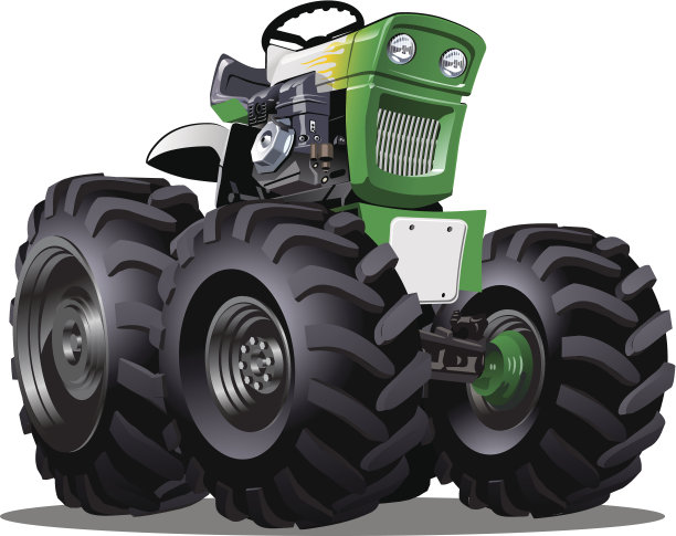 矢量动画拖拉机图片下载