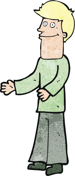 耸肩的卡通男人图片下载