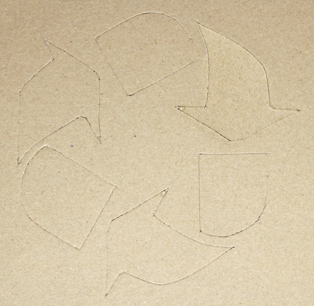 回收符号纸板纹理图片下载