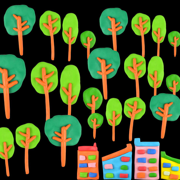 树与建筑概念图片下载