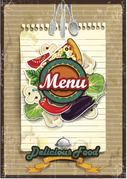 用纸张覆盖菜单图片下载