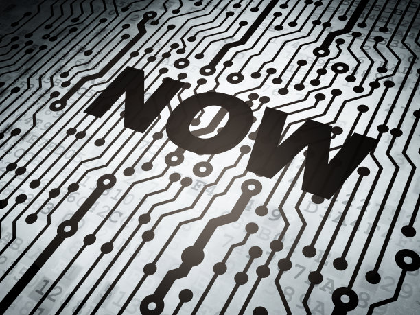 时间概念:电路板与现在图片下载