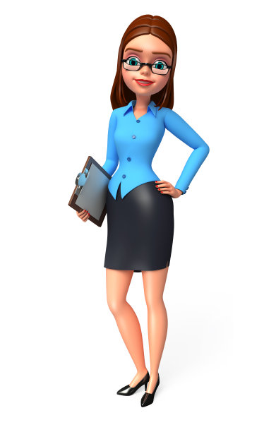 年轻的办公室女孩与记事本图片下载