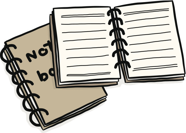 两个笔记本的卡通图片下载