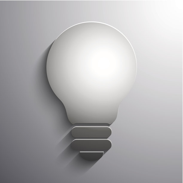 抽象灯泡3d插图图片下载