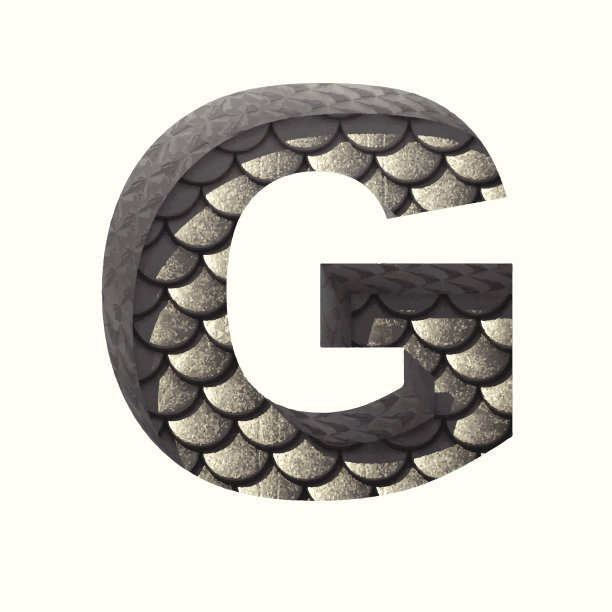 矢量银色裁剪图g.粘贴到任何背景图片下载