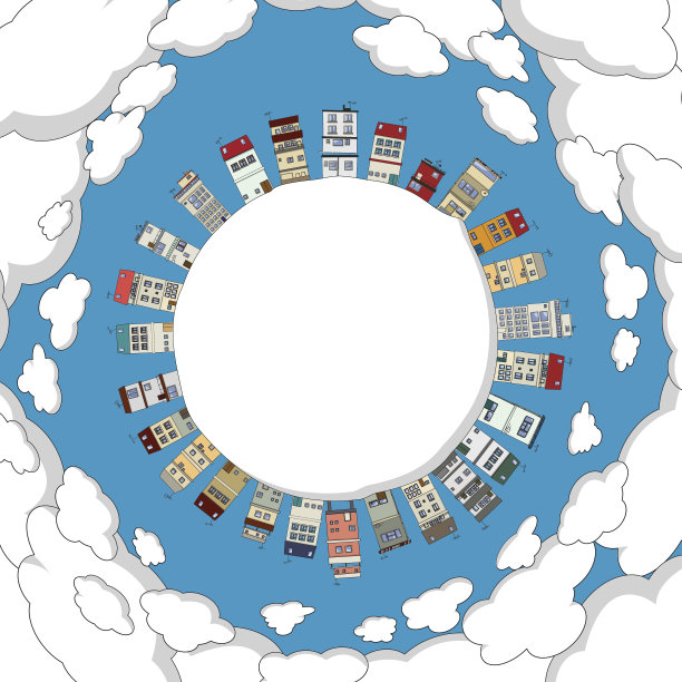 一轮城市框架图片下载