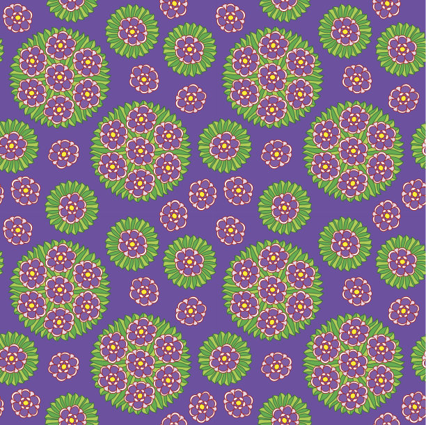 紫色花无缝图案图片下载