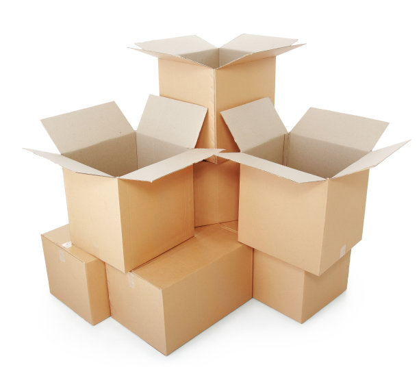成堆的纸板箱图片下载