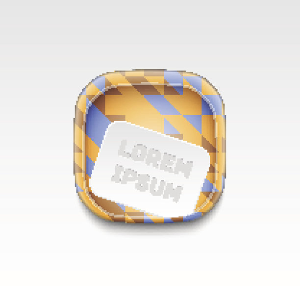 矢量黄色多色光泽方块图片下载