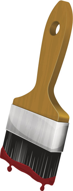 用画笔在白色背景上作画图片下载