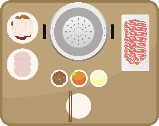 烧肉酱套餐配三种酱汁图片下载