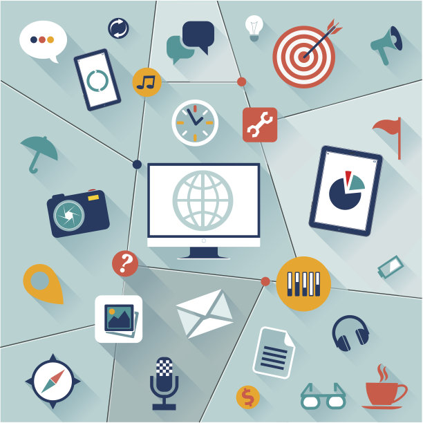 一组矢量网页图标和网站优化的标志图片下载