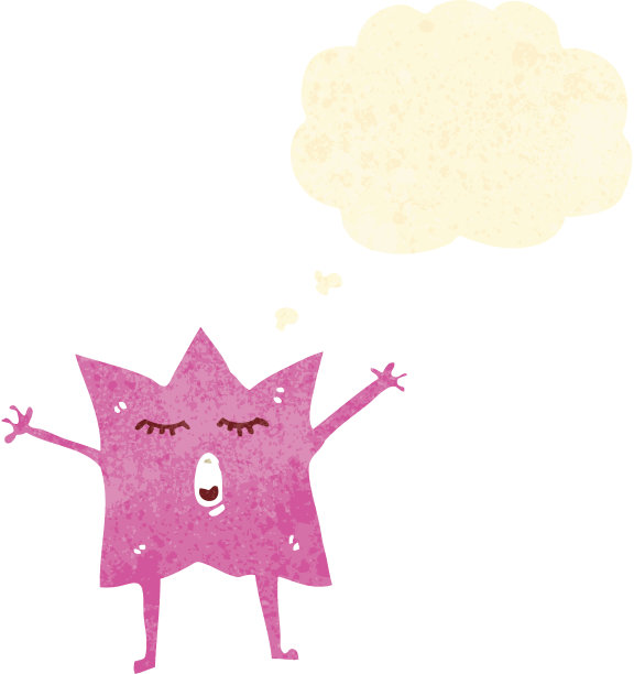 卡通明星与思想泡泡图片下载