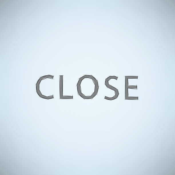 用手点击关闭符号图标。概念向量插图图片下载