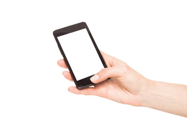 手拿智能手机孤立图片下载