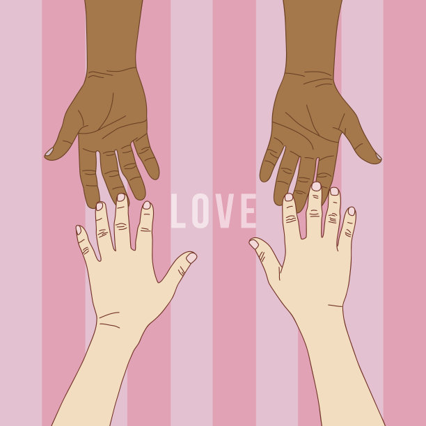 为情人节做粉色背景的手图片下载