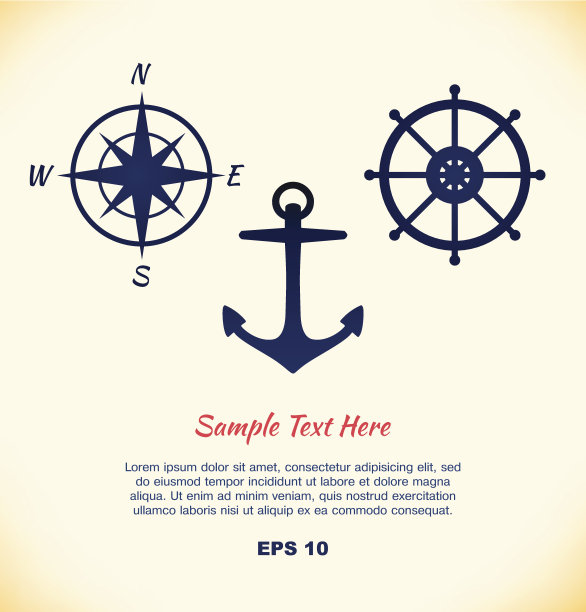 矢量海事符号集图片下载