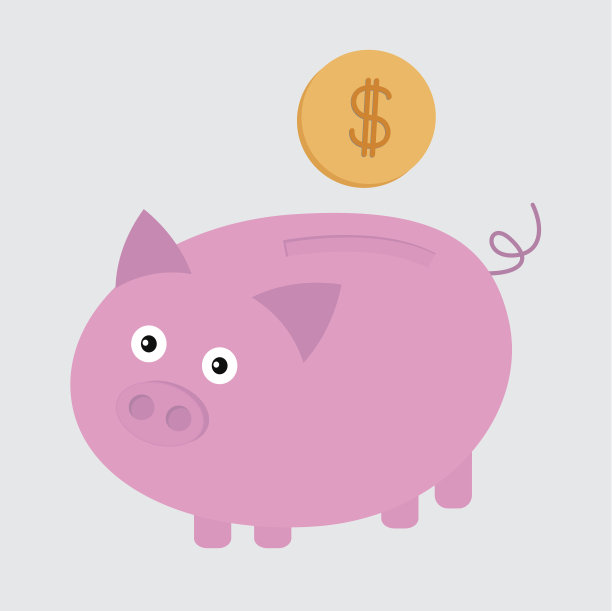 存钱罐和一美元硬币。卡图片下载