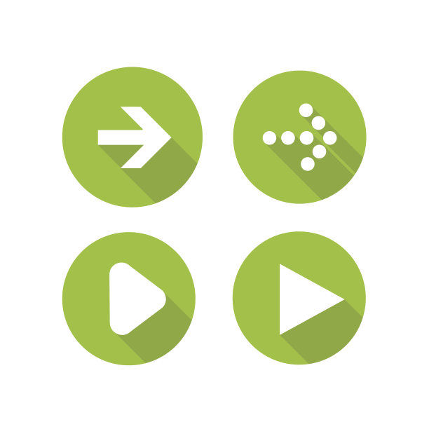 矢量插图的平面圆形箭头图标图片下载