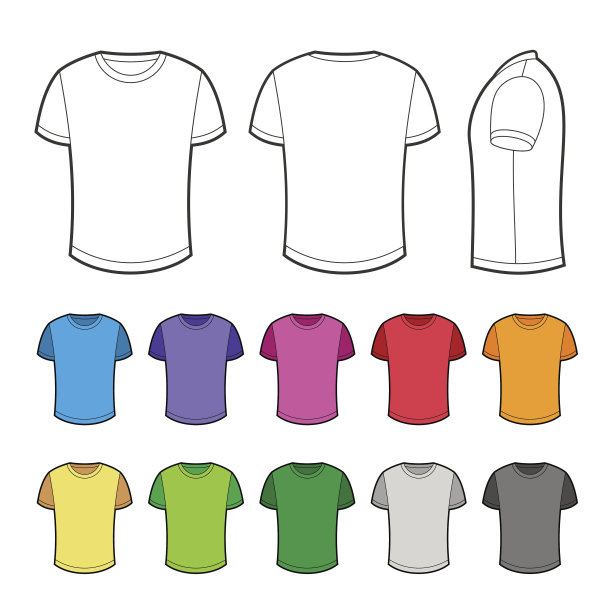各种颜色的t恤- 2。图片下载