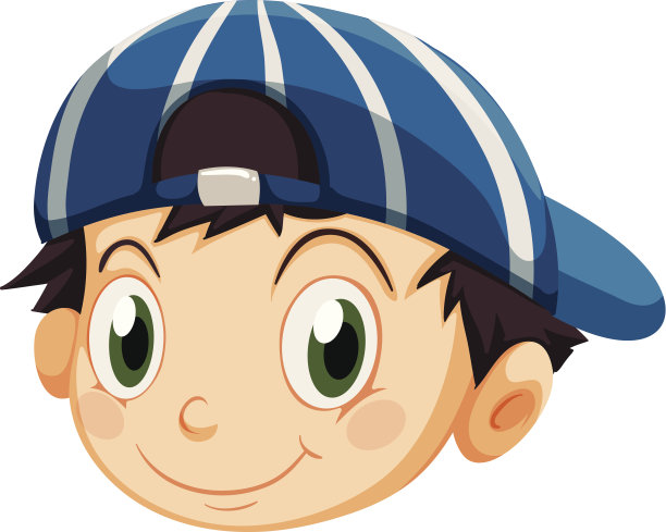 戴着帽子的小男孩的头图片下载