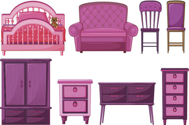 粉红色的家具图片下载