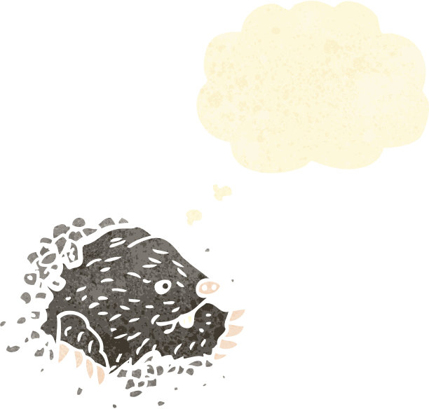 复古卡通挖掘鼹鼠图片下载