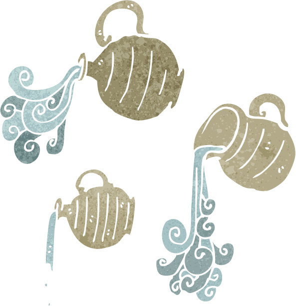 复古卡通浇壶图片下载