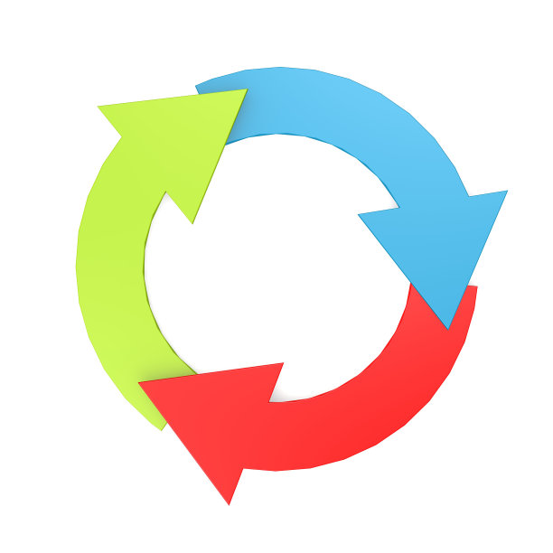 色箭头圆图片下载