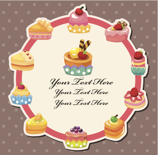 卡通蛋糕卡图片下载