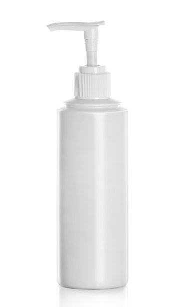 白色高分配器泵瓶隔离白色图片下载