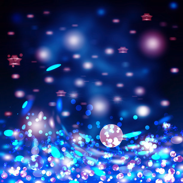 抽象的节日背景，美丽闪亮的圣诞彩灯。图片下载