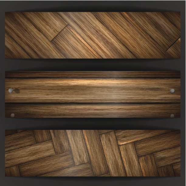 木质纹理的横幅。素材图片