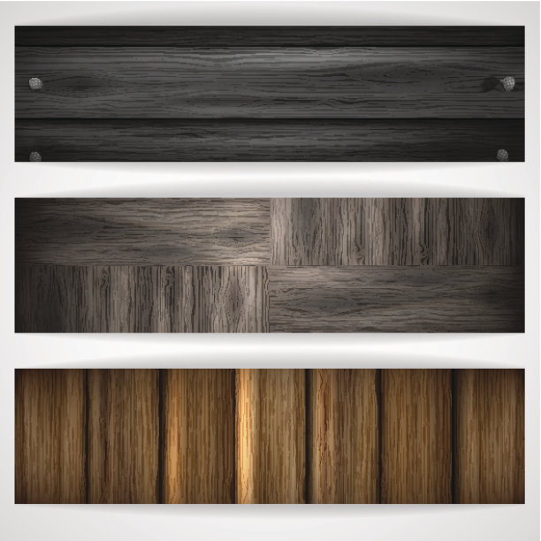 木质纹理的横幅。素材图片