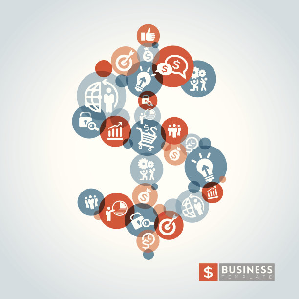 美元标志业务图标布局图片下载