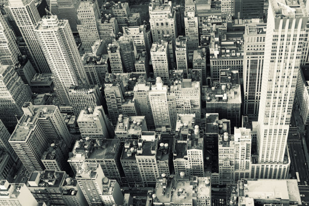 纽约市屋顶鸟瞰图图片下载