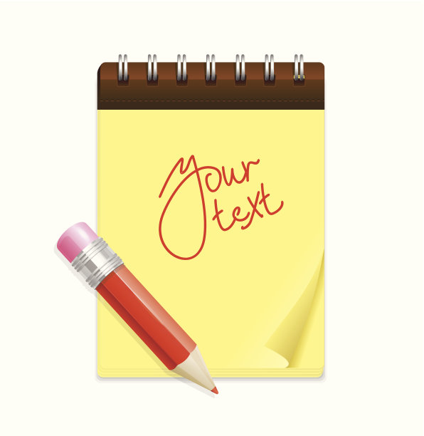 黄色的便条纸和铅笔图片下载