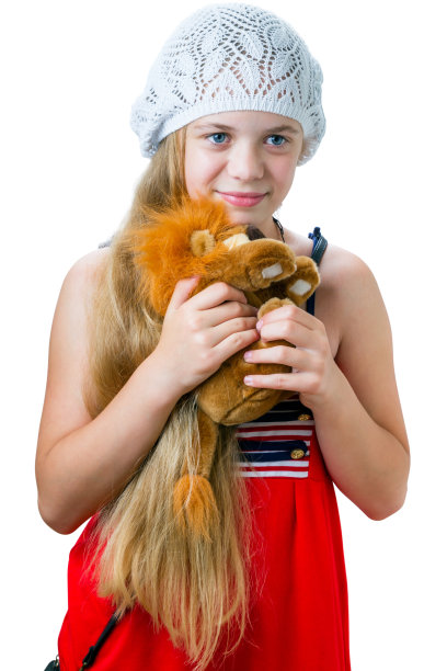有毛绒玩具的女孩图片下载